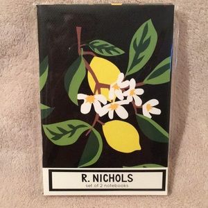 R Nichols Lemons Mini Notebook Set of two NWOT